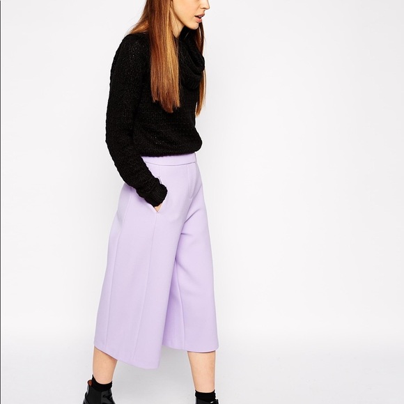 Brand new ASOS/ Express Purple Premium Culottes - Picture 1 of 4